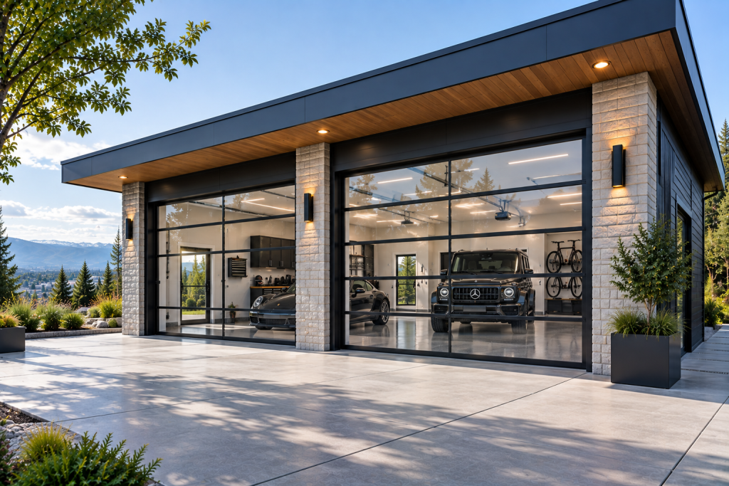Full-view garage doors